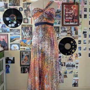 BCBGMaxAzria Beige and Multicolor Dress